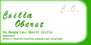 csilla oberst business card